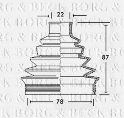BORG & BECK bcb2285 -  Пыльник, приводной вал